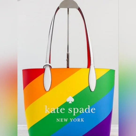 Kate Spade Rainbow Tote Bag & Pouch Set - Picture 6 of 9
